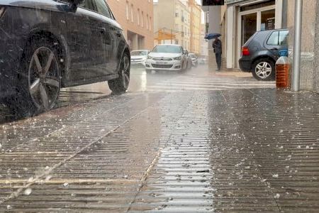Una rápida granizada cae sobre Burriana solo una semana después de la última