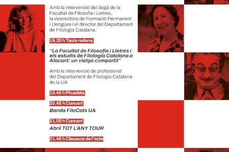 La Universitat d’Alacant commemora els 40 anys de Filologia Catalana amb una jornada de germanor i música
