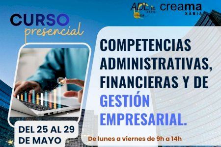 Xàbia impulsa un curso gratuito de gestión empresarial y finanzas para mejorar la empleabilidad y apoyar el emprendimiento