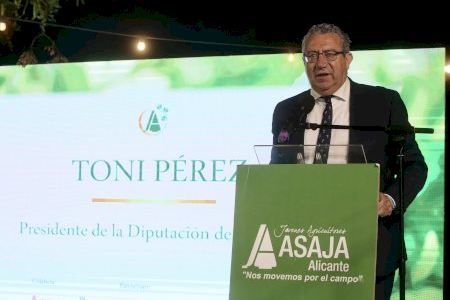 Toni Pérez reivindica en Alicante la unidad en defensa del agua y el papel clave de la agricultura Toni Pérez reivindica en Alicante la unidad en defensa del agua y el papel clave de la agricultura