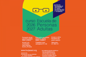 Burjassot abre el 15 de junio la matrícula de la Escuela de Adultos para el curso 2026/2027 Burjassot abre el 15 de junio la matrícula de la Escuela de Adultos para el curso 2026/2027