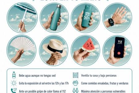 La Regidoria de Sanitat d'Altea recorda les mesures bàsiques per a previndre els efectes de la calor extrema