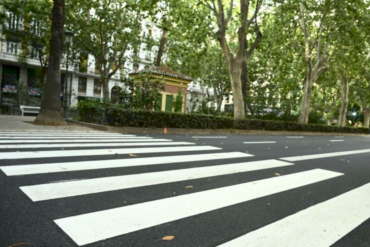 Las obras de asfaltado de la Gran Vía del Marqués del Túria finalizan en una semana