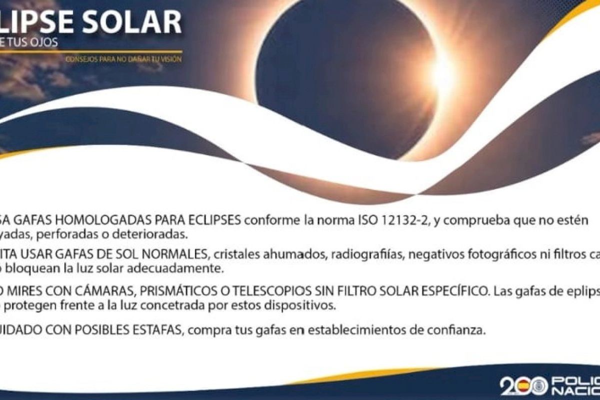 La Policía Nacional despliega un dispositivo especial de seguridad con ocasión del eclipse