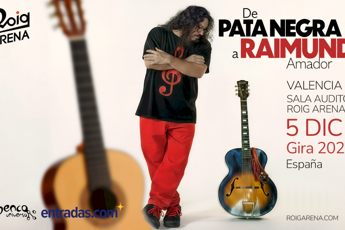 Raimundo Amador actuará el 5 de diciembre en la sala Auditorio Roig Arena