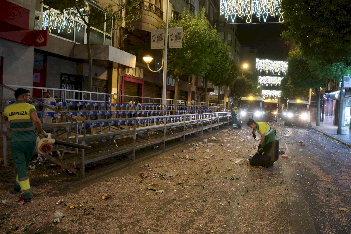 El servicio de limpieza recoge 300 toneladas de residuos durante las fiestas