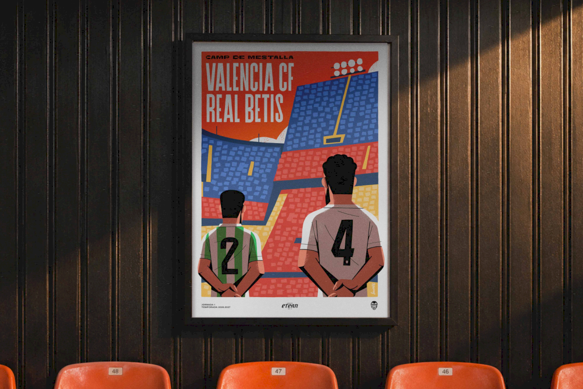 Valencia CF y Lawerta presentan el cartel del partido ante el Real Betis