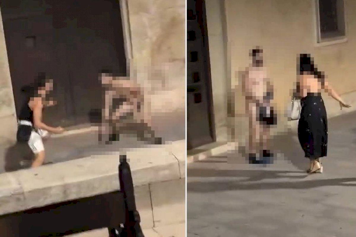 VÍDEO | Un joven deambula desnudo y desorientado por Elche y la situación termina en un enfrentamiento