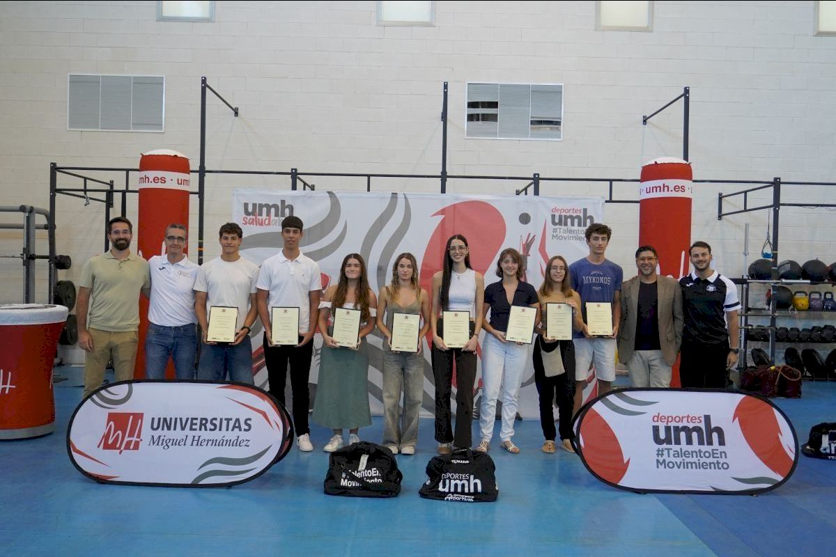 La UMH distingue a 9 deportistas por su trayectoria académica y deportiva con su programa Promesas Deportivas #TelentoEnMovimiento
