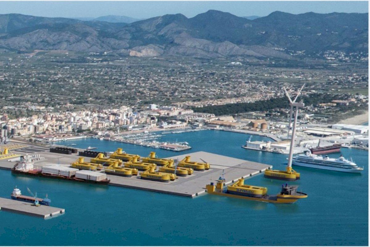 Enormes molinos de viento en plataformas flotantes en Castellón: así será el nuevo hub eólico marítimo