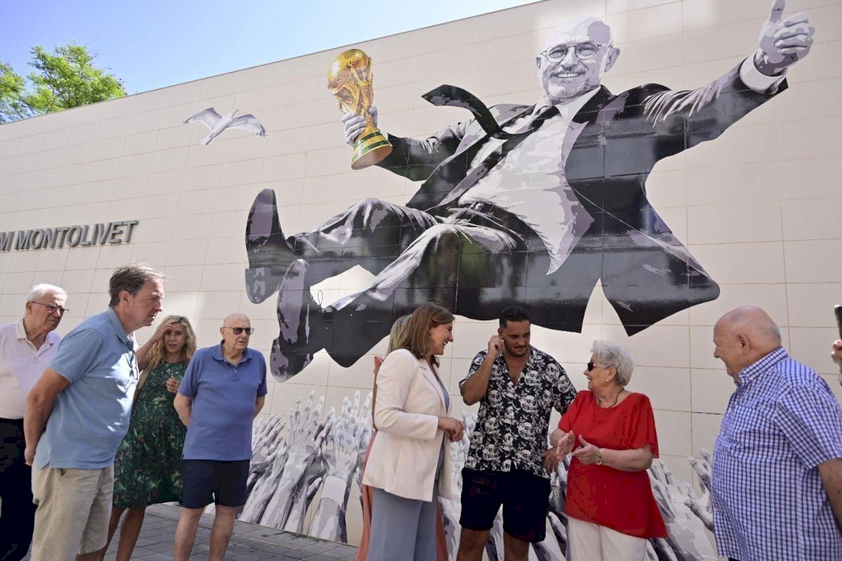 El mural de Luis de la Fuente que fue vandalizado en Barcelona ahora tiene una segunda vida en Valencia