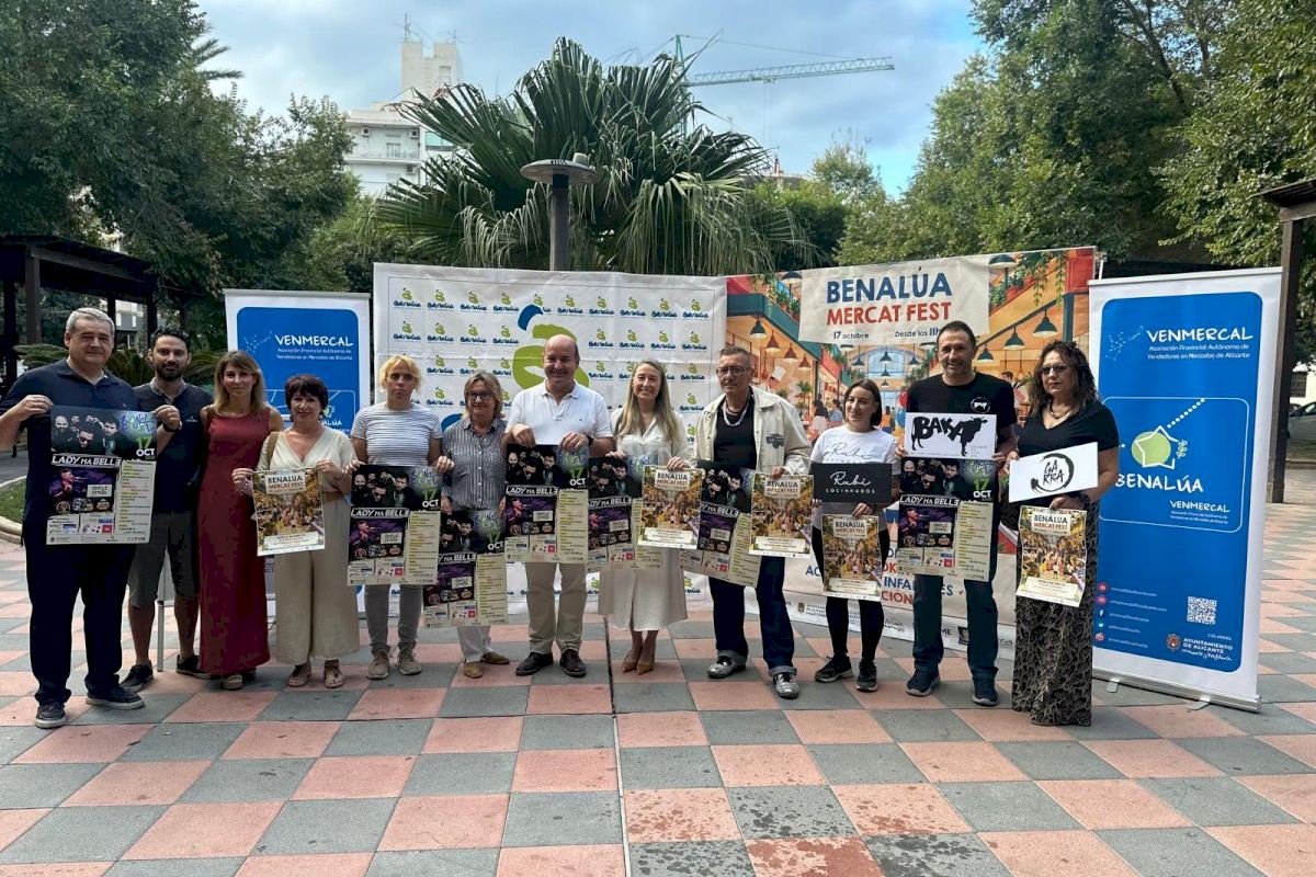 El sector comercial, los mercados y mercadillos unen fuerzas en Benalúa para dinamizar el comercio local este sábado con un gran festival
