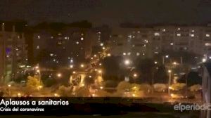 Los sanitarios siguen recibiendo los aplausos de todos los valencianos noche tras noche