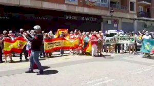 Concentración en Valencia en apoyo a la Guardia Civil