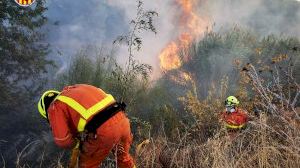 Los incendios forestales se disparan un 33% en la Comunitat