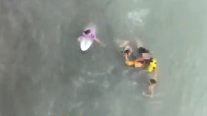 Rescat múltiple amb dron en Port Saplaya