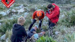 Rescat de pel·lícula a un home després d'accidentar-se al Montgó, a Xàbia