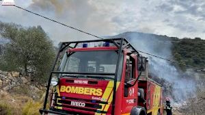 Estabilizado el incendio forestal en la Serra d'en Galceran