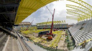 Las obras del Estadio de la Cerámica avanzan según lo previsto