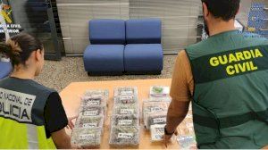 Detienen a un hombre en Chiva con 14 kilos de cocaína, 360 plantas de marihuana y mil cogollos