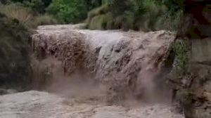 Inundaciones en el interior de Castellón: las tormentas provocan la crecida de barrancos y ramblas
