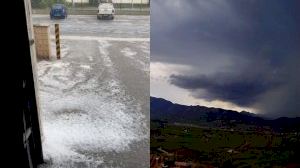 Las fuertes tormentas descargan granizo en la Comunitat Valenciana