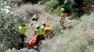 Rescaten un senderista al costat de la muralla del castell de Xàtiva després de resultar ferit